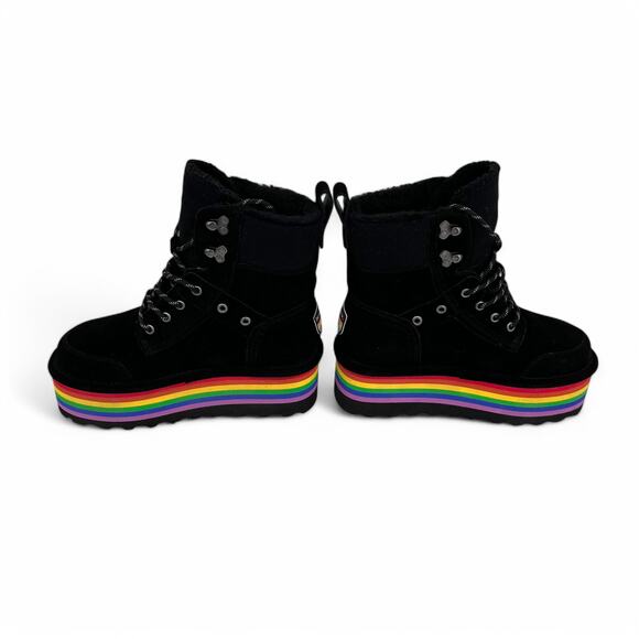 Bearpaw Retro Alicia Boots Black with Rainbow Platform Women's 8 M - Picture 6 of 15